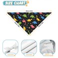 thumbnail image 6 of Dog Bandana 2 Pack,Colorful Dinosaur on Black Pattern Bandanas for Dogs,Cat Bandana,Small/ Large Dog Bandana 2 Size,Dog Bandanas, 6 of 6