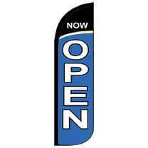 Now Open Windless Feather Business Flag 10 x 2.5 Foot ~ Advertising