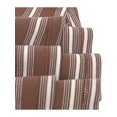 thumbnail image 7 of Sunny Fashion Girls Dress Brown Striped Short Sleeve Knit Daily School Straight Loose Basic 6 Years, 7 of 7