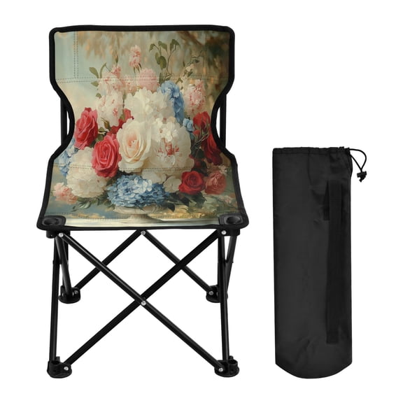 YAZAOO Camping Chairs Modern Vibrant Bouquet Of Elegance Pattern Folding chair