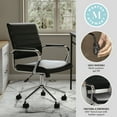 thumbnail image 4 of Martha Stewart Piper Upholstered Office Chair in Black/Polished Nickel, 4 of 15