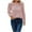 Pink, variant on Lenpel Women's Crew Neck Sweatshirts Casual Puff Long Sleeve Textured Pullover Tops Fashion Fall Winter Clothes