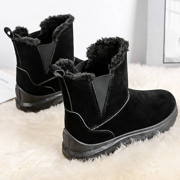 Pisexur Womens Snow Boots Winter Lined Ankle Boots Ladies Side Zipper Warm Lightweight Booties Outdoor Anti Slip Girls Walking Boots Walmart