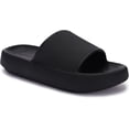 thumbnail image 1 of Joomra Sandalias de ducha unisex negras con plantilla de espuma acolchada 44-45, 1 of 5