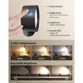 thumbnail image 3 of Luces LED de pared AMETHEUS, 3 colores, temperaturas, 2 unidades, color negro, 3 of 8