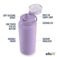 thumbnail image 3 of Botella de agua Ello Cooper de acero inoxidable, 1,2 L, color lila con pajita, 3 of 8