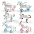 thumbnail image 3 of Set de figuras de PVC con unicornios coloridos, 6 piezas, para niños y decoración, 3 of 3