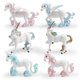 thumbnail image 3 of Set de figuras de PVC con unicornios coloridos, 6 piezas, para niños y decoración, 3 of 3