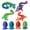 4 Pcs- Style a, variant on 6 Pieces 3D Printed Dragon Eggs, Egg Fidget Articulated Crystals, Easter Basket Stuffed Animals Set