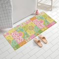 thumbnail image 2 of Pioneer Flower Floral Print Pattern Bathroom Rugs Mat, Non Slip Microfiber Bathroom Rug with Rubber Backing, Soft Mats for Bathroom Floor Tub Shower, 24"x60", 2 of 5