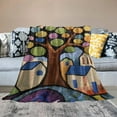 thumbnail image 5 of FCXZI Flannel Blanket for Couch Bed Sofa Lightweight Tree Houses 40*50in, 5 of 7