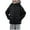 Black, variant on Pure Color Casual Light Down Jacket Mid-Size Children's Thick Zipper Short Cardigan Jacket Long Sleeve Hooded Jacket For Travel, Holidays, Snowman Building_Blue_4-5 Years