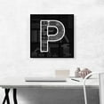 thumbnail image 2 of ARTCANVAS Modern Black White Alphabet Letter P Canvas Art Print - Size: 18" x 18" (0.75" Deep), 2 of 9