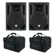 2) Rockville RPG10BT 10" Bluetooth 1200w DJ PA Speakers Carry Bags
