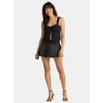 thumbnail image 2 of Madden NYC Women's Eyelet Tie Front Bustier Top, Sizes XXS-XXL, 2 of 5