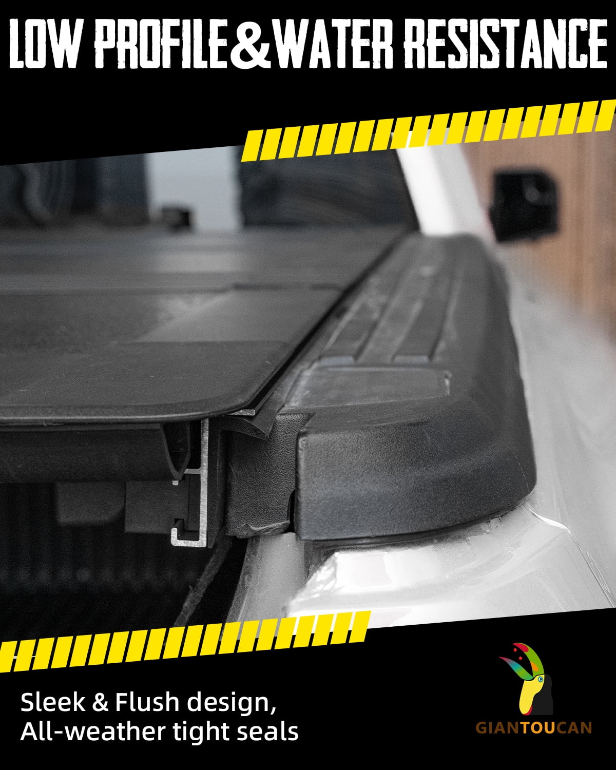 5.5ft Hard Folding Tonneau Cover for 2022-2026 Toyota Tundra,Flip-Up Low Profile Truck Bed Cover