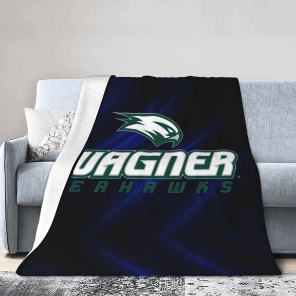 Wagner College Logo Fleece Blanket, Very Soft Microfiber Flannel Blanket for Couch Warm and Cozy for All Seasons