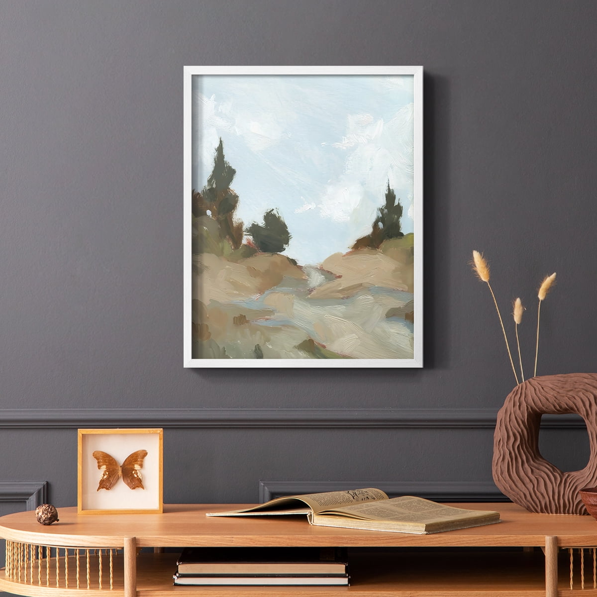West Fork Hiking Trail I Framed Print in White Solid Wood 8 x 10 Framed Print