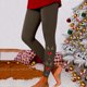 thumbnail image 1 of MKLEKYY Leggings deportivos push up para mujer, con estampado navideño de cristal rojo, para yoga, fitness y deportes., 1 of 4