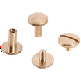 thumbnail image 2 of 10x Arc Solid Brass Button Stud Screw Nail Screw back Leather Rivet Belt 8mm, 2 of 3