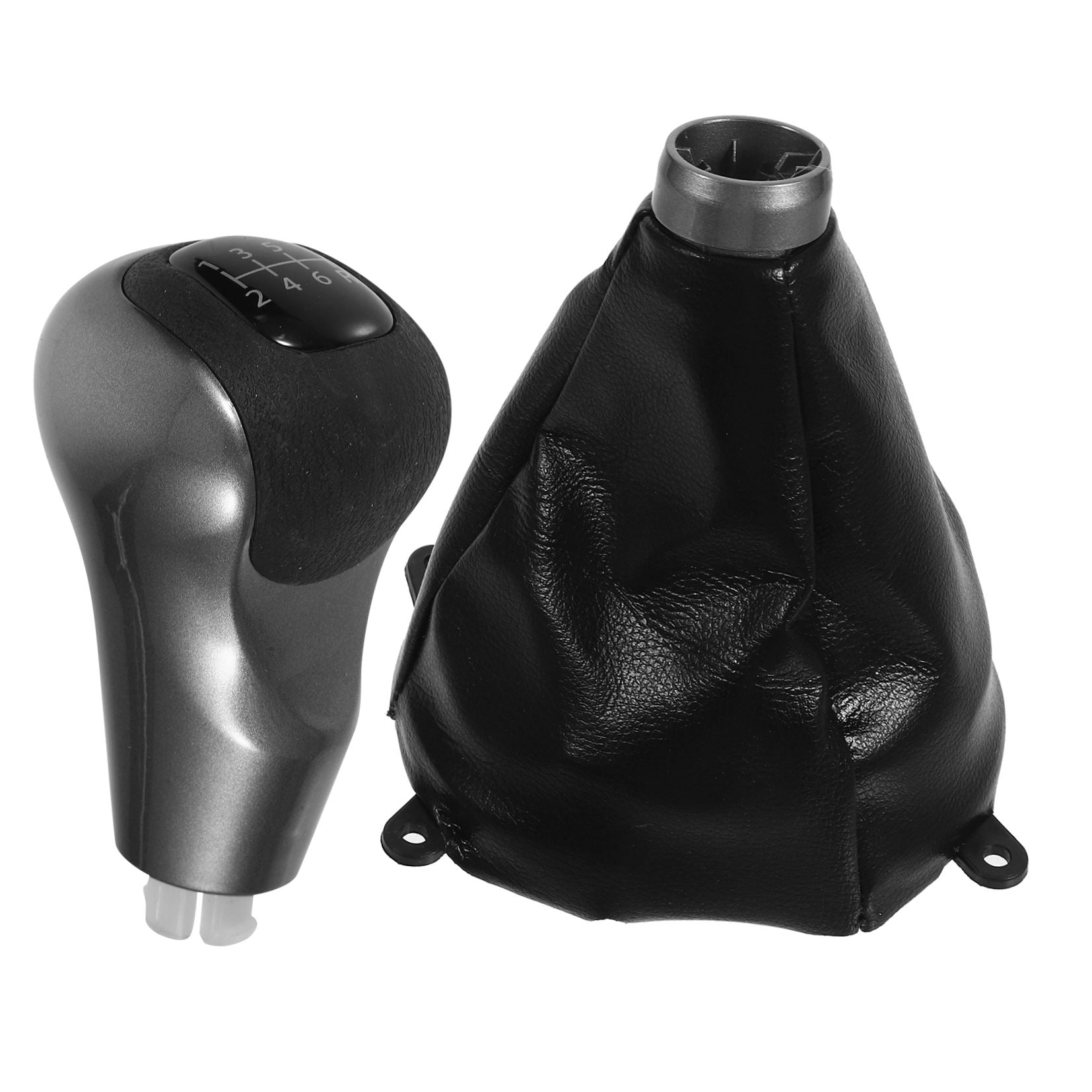 AURARMLET 1Set Easy Install Black Manual Gear Shift Knob and Protective Shift Boot Cover