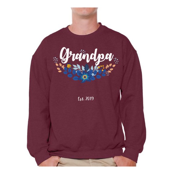 Awkward Styles Grandpa Men's Sweaters Cute Grandpa Clothes for Dad Pregnancy Sweatshirt Pregnancy Reveal Crewneck for Men Grandpa Gifts Baby Announcement Sweater Grandpa 2019 Sweatshirt for Men