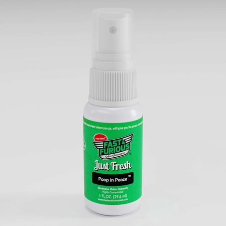 Fast & Furious Odor Eliminator Poop In Peace Before-You-Go Toilet Spray, Just Fresh Scent, 1 fl. oz.
