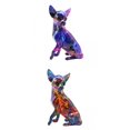 thumbnail image 1 of Escultura de perro, artesanía creativa de resina, decoración de escritorio para la entrada de la casa, boda, 1 of 6