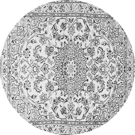 Ahgly Company Indoor Round Persian Gray Traditional Area Rugs, 3' Round
