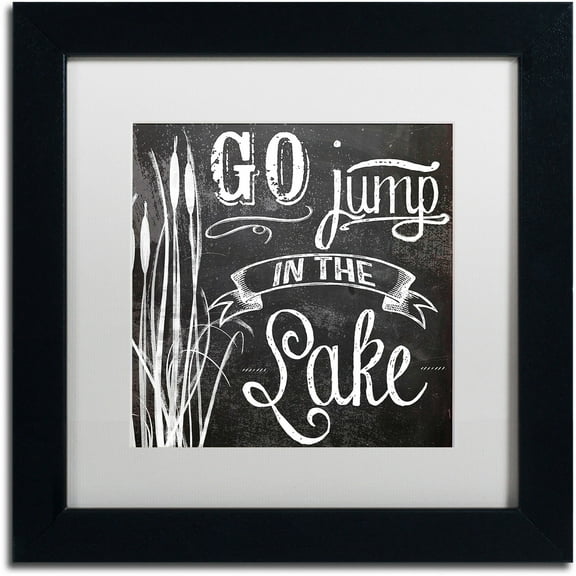 Trademark Fine Art "Lake House V" Canvas Art by Color Bakery White Matte, Black Frame