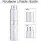 thumbnail image 3 of Botella pulverizadora de perfume con atomizador de viaje de 8 ml, pulverizador de colonia recargable vacío, pulverizador portátil para hombres y mujeres (plata) JM, 3 of 5