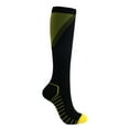 thumbnail image 2 of Women's & Men's V-Shape Compression Socks, Athletic Performance Socks for Running, Sports, Travel, and Daily Wear, Gradient Support Sport Socks with Arch Support-Yellow, 2 of 2