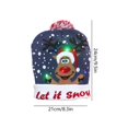 thumbnail image 3 of MesaSe Christmas Decor Knitted Christmas Hat Cartoon Pattern Light Flashing Cap LED New Year  Gifts, 3 of 4