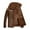 Brown, variant on Kaemgyyd Men's Leather Jacket Fleece Lined Windproof Winter Warm Coat Lightweight Long Sleeve Collar PU Outwear with Pockets