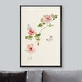 thumbnail image 3 of IDEA4WALL Framed Canvas Wall Art Watercolor Roses & Monarch Butterflies Fine Art Spring Floral Wall Decor Boho Pastel Botanical Print Relax/Calm for Living Room, Bedroom, Office - Black 16"x24", 3 of 5