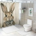 thumbnail image 6 of COMIO Easter Bunny Spring Easter Rabbit Shower Curtain Multiple Sizes for Bathroom White, 6 of 6