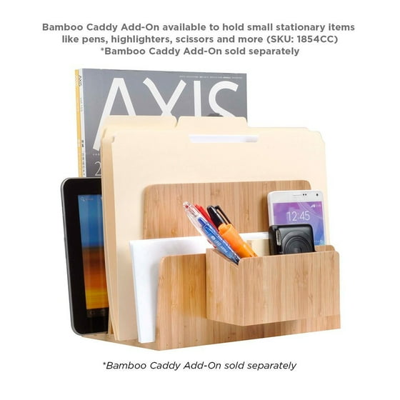Mobilevision Bamboo Desktop File Folder Organizer And Paper Tray 5 Mobilevision Bamboo Desktop File Folder Organizer And Paper Tray 5 Slots Com