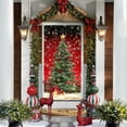 thumbnail image 3 of Christmas Door Curtain, Decorative Door Cover, Holiday Scene Layout Backdrop for Home and Party Display, 3 of 6