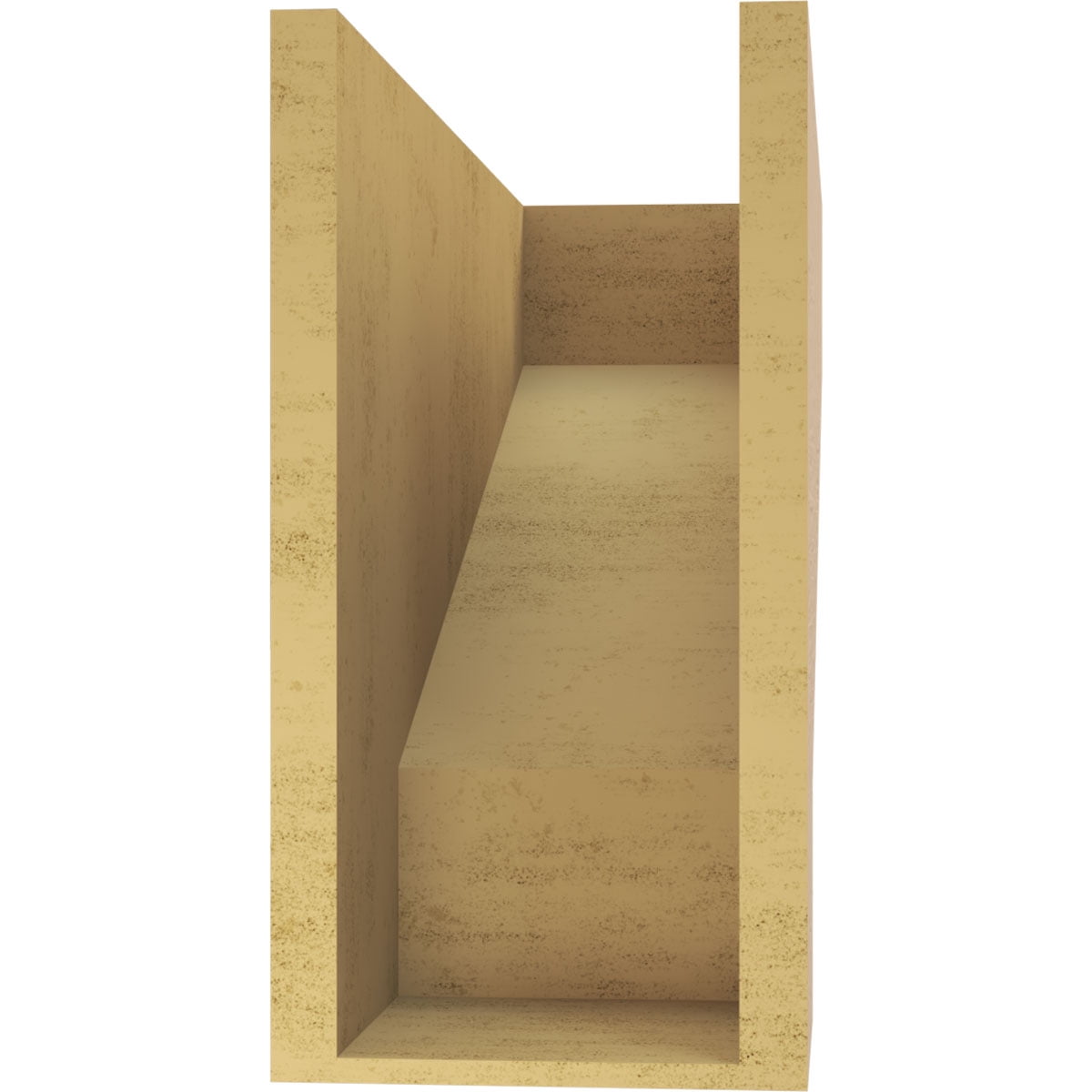 8"W x 24"D x 16"H Classic Clemmons Rough Cedar Woodgrain TimberThane Corbel, Primed Tan