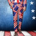 thumbnail image 2 of Uuszgmr Men Pants 4Th Of July Multicolor Slim Leg Swatpant Independence Day Casual Trousers Holiday American Flag Printed Casual Novel Button Pants Red S, 2 of 4