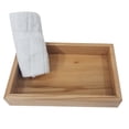 thumbnail image 3 of CollectiblesBuy Handmade Brown Wooden Towel Holder Vanity Tray Natural Design Hand Carved Bathroom Accessory Durable Lightweight Tray, 3 of 5