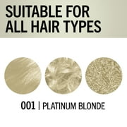 Schwarzkopf Keratin Blonde Hair Dye Platinum Blonde 001, Ultra Lightening Permanent Color, 1 Use