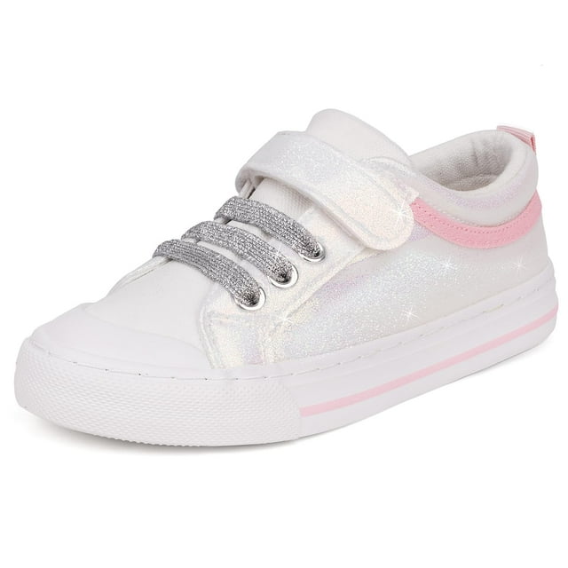 Zapatillas Toandon para niñas pequeñas con purpurina, antideslizantes, talla 6, rosas