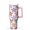 Pink, variant on 40 oz Coral and Seashell Tumbler With Handle and Straw Lid - Steel Insulated Travel Coffee Cup - Ideal for Beach Lovers