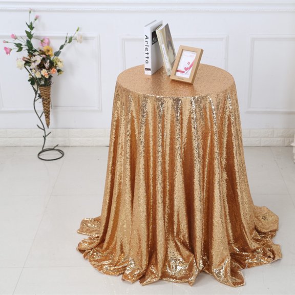 WHAMVOX Tablecloth For Wedding Decor Golden Linen 1Set