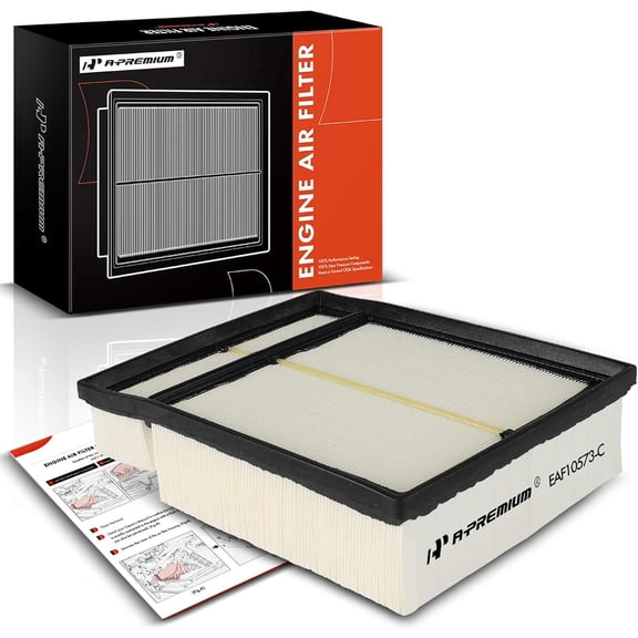 A-Premium Front Engine Air Filter Compatible with Audi RS4 2007-2008 4.2L GAS, S4 2004-2009 4.2L GAS, Replace# AF3753, 079133843A