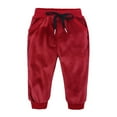 thumbnail image 5 of Diufon Boys Girls Velvet Hooded Tracksuit Toddler Baby Long Sleeve Warm Sweatshirt and Joggers Pants 2 Piece Set, 5 of 7
