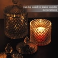 thumbnail image 5 of Juego de 2 tarros de cristal transparente con forma de diamante para dulces, almacenamiento para buffet de dulces con tapa de cristal, cajas decorativas para galletas y galletas para regalo, 5 of 5