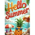 thumbnail image 3 of Tropical Vibes Hello Summer Banner Fun Beach Pineapple Sunglasses Sun for Summer Party Outdoor Celebration Beach Party, 3 of 7