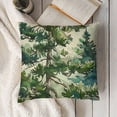 thumbnail image 3 of SHANXI Tree Decoration Pillow Case Nature Forest Decor for Home Sofa Couch (Dark Green) 22x22in, 3 of 5